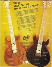 1978 Hondo II S. D. Curlee Designer Series electric guitar advertisement print picture