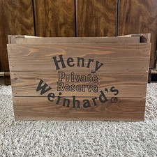 Vintage Henry Weinhards Private Reserve Beer Wood Crate Bar Mancave Breweriana picture