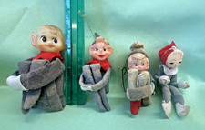 (Lot of 4) Vintage Elf's Knee Huggers Japan 3 mini ornament size 1 reg small picture