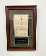 Authentic Original Eisenhower Framed D-Day Order of the Day 1944 picture