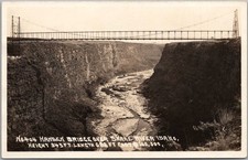 c1920s HANSEN BRIDGE, Snake River IDAHO Photo RPPC Postcard / Twin Falls County picture