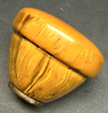 Vtg BAKELITE BUTTERSCOTCH SHIFT KNOB for Custom Rat Rod Hot Rod Indian Harley ++ picture