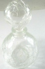 VINTAGE CRACKLE GLASS PERFUME BOTTLE picture