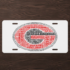 Georgia Bulldogs License Plate 6x12 Word Art UGA Dawgs Front Car Tag Fan Gift picture