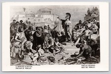Vintage Pericles Speaking Historical Postcard Greek Acropolis Art picture