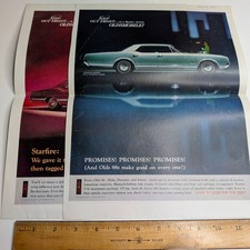 x2 LOT 1966 Oldsmobile Starfire Delta 88 Holiday Sedan Vtg Print Ad 14