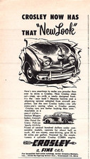 Crosley Motors Car Manufacturer All Steel Body 1948 3.25