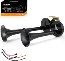 FARBIN Train Horns 12V Electric Truck Horn Loud Dual Car Horns Black picture