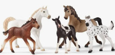 Schleich 5 Pc HORSE BUNDLE Pinto Mustang Arab Mare Pintabian Knabstrupper NEW picture