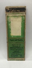 Springfield, IL Stuart Broadwell Company Druggists c1930s Diamond Matchbook picture