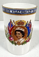 AYNSLEY QUEEN ELIZABETH II CORONATION 1953 BEAKER / CUP picture