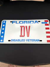 NEW Florida Disabled Veteran DV License Plate - Florida DV Disabled Veteran  picture