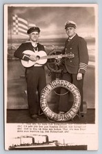 Norddeutscher Lloyd Bremen Sailors RPPC Postcard - N.D.L. Byron Ship picture