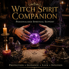 Witch Spirit Companion Spell – Protection Luck Love Money & Guidance Companion. picture