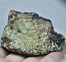 178 Gram 100% Natural Huge Green Emerald Crystals Bunch On Matrix @ Pakistan picture