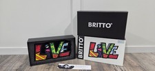 ROMERO BRITTO - LIVE - Word Figurine NEW Artwork 3.5” x 6.75” MSRP $200.00 picture