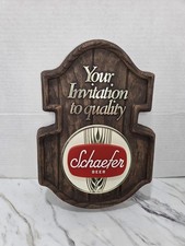 Vintage Schaefer Beer Plastic Bar Sign Man Cave Tavern Pub Display  picture
