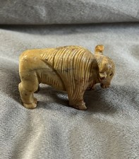 Vintage Soapstone Buffalo Hand Carved picture