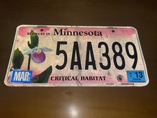 Vintage Reinvest In Minnesota Critical Habitat Metal License Plate Wall Decor picture