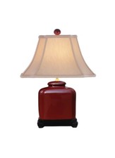 Beautiful Red Color Porcelain Jar Table Lamp 19