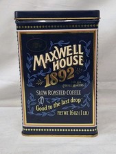 Vintage 1992 Maxwell House Coffee 100th Anniversary Advertising Tin 1892-1992 picture