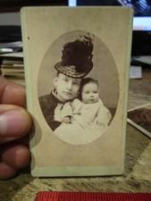 J26 Old CDV Cabinet Picture Photo CANTON MISSISSIPPI Young Mother Infant Baby picture