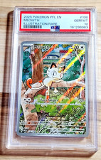2025 Pokemon Phantasmal Flames MEOWTH #106 Illustration Rare Foil PSA 10 Gem picture