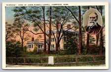 Vintage Postcard MA Cambridge Home of James Russell Lowell ~13175 picture