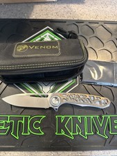Venom Harpoon Skeletonized Ti Unique Pivot M390 Ceramic Bearing Pivoting Clip picture