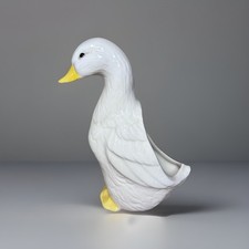 White Goose Duck Planter 90’s Granny Core Country Farmhouse 6.5” picture