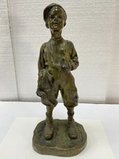 ANTIQUE FRENCH BRONZE OF A BOY BY THE FRENCH FAMOUS  LISTED ARTIST JOSE CARDONA. picture