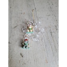 Enesco mouse AS IS ferris wheel snowflake vintage ornament Xmas picture