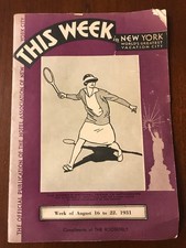 1931 This Week in NY-women's tennis U.S. Open-Helen Wills Moody-tourist guide picture