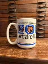 Zoloft First-Line Therapy Coffee Mug Pharmaceutical Promo Rep Advertising Pfizer picture