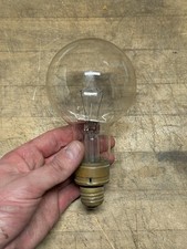 Beautiful 1940s AMPLEX  Large 250 Watt Infrared Clear Glass Light Bulb 7” picture