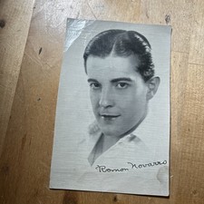 Vintage Actor Ramon Novarro Autograph Press Photo - W1 picture