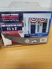 Valley Forge American Fan Flag 1.5' x 3' Polycotton Sentinel 100% Made in U.S... picture