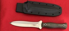 Mike Irie TS-6 Dagger Green Linen Micarta CPM-154 Fixed Blade Knife, Kydex picture