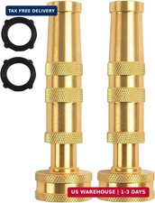 Garden Hose Nozzle, CM CUMIZON Solid Brass Heavy Duty Adjustable Twist Hose Nozz picture