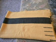 Hudson Bay Blanket Point Camel w/ Brown/green Stripe unique EXCELLENT CONDITION picture