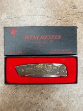 Winchester W15 1988-1 1988 Pocketknife Brass Handle SS Slipjoint Clip Point picture