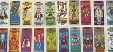 100 Bear Fruit Splits Super Science Squad Super Hero Villains Cards Complete Set picture
