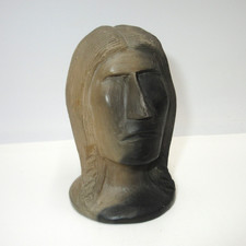 Vintage Maude Welch signed Cherokee NC Pottery Indian Brave Head picture