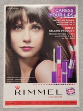 2011 Magazine Advertisement Page Zooey Dechanel Rimmel Lip Colour Print Ad picture