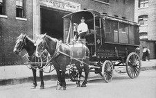 Wells Fargo Co Express Horse Stables Wagon - Reprint picture