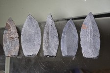 5 Stone/Obsidian Projectile Preforms picture