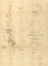 Philippine Islands 1900 Vintage US Military Map War Reprint Wall Art picture