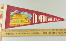 VTG Felt Pennant Historical Rare 1950s Renfro Valley Ky Kentucky  16 inch picture