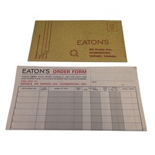 EATON'S Scarborough Ontario Canada Order Form Envelope 1968 Bilingual picture