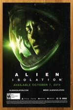 2014 Alien Isolation PS3 PS4 Xbox One 360 Print Ad/Poster Video Game Promo Art picture